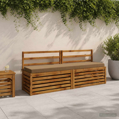 Bench Cushions SOEST 2 pcs 100% Polyester Taupe 180 x 40 x 8 cm