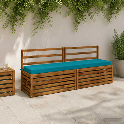 2-Piece Bench Cushions SOEST 2 pcs 100% Polyester Turquoise