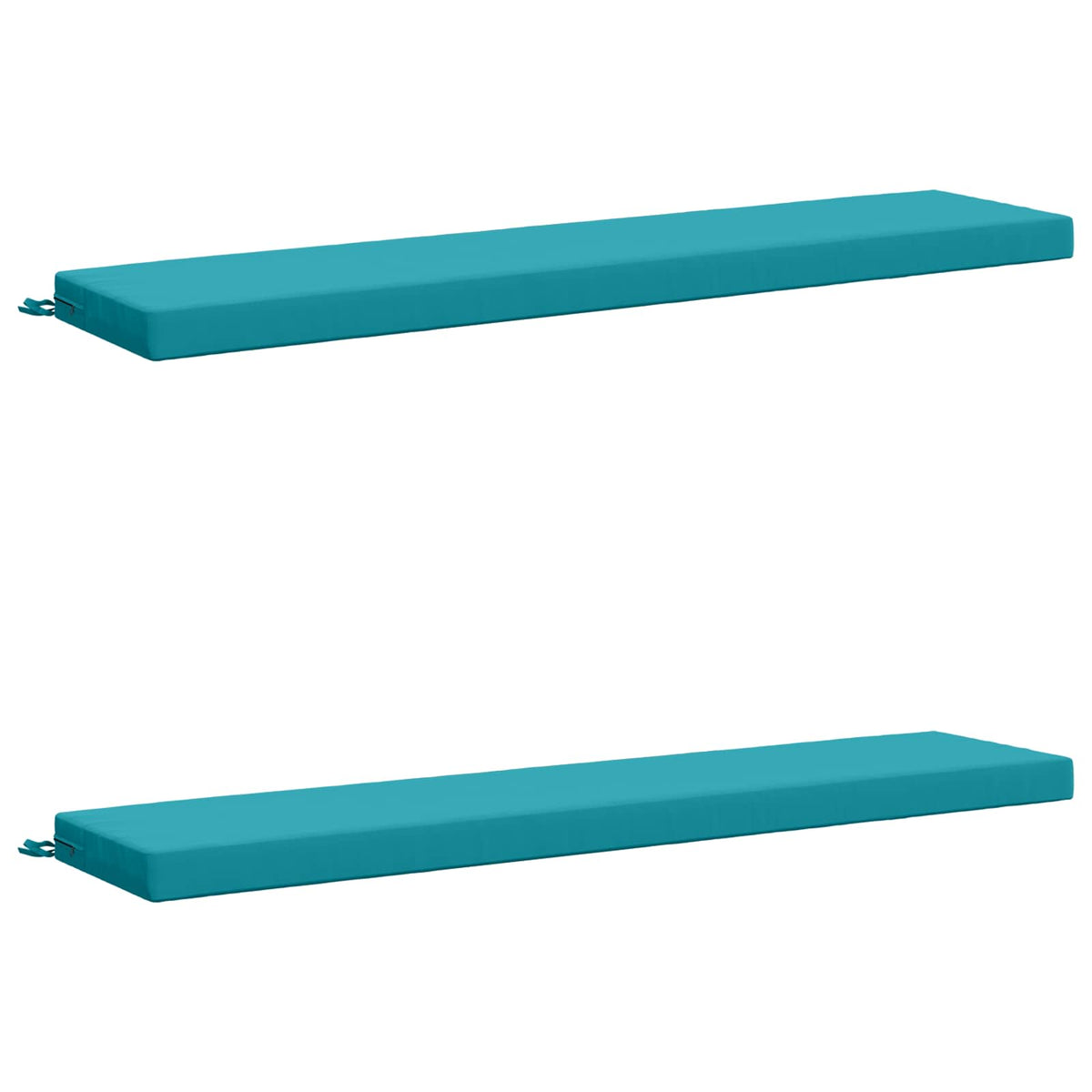 2-Piece Bench Cushions SOEST 2 pcs 100% Polyester Turquoise