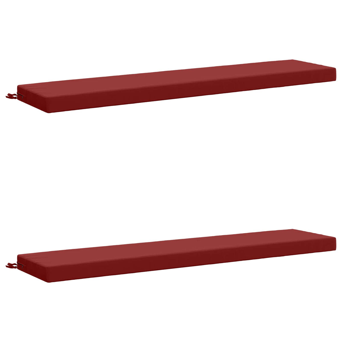 2-Piece Bench Cushions SOEST 2 pcs 100% Polyester Wine Red