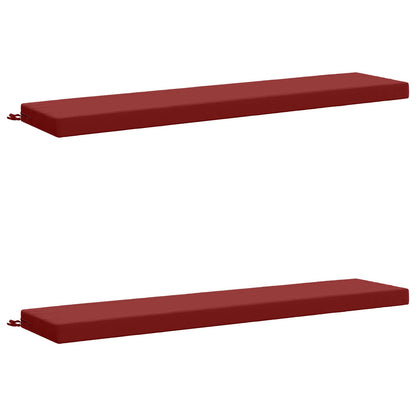 Bench Cushions SOEST 2 pcs 100% Polyester Wine Red