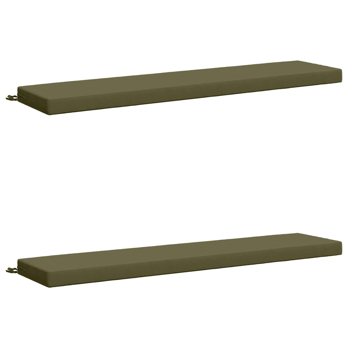 2-Piece Bench Cushions SOEST 2 pcs 100% Polyester Olive Green