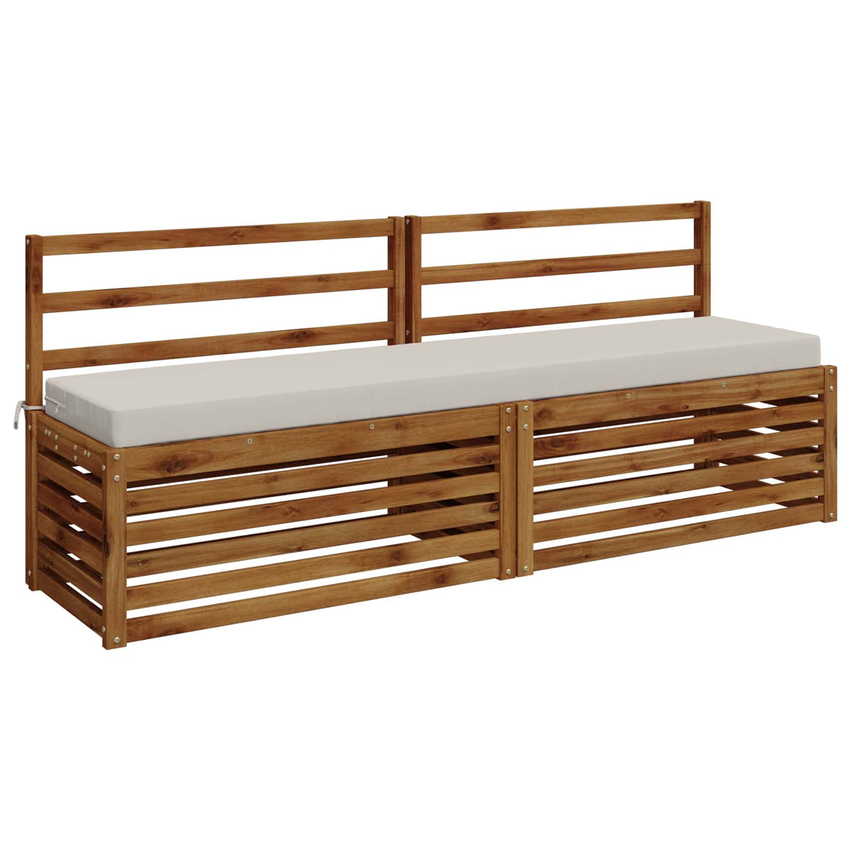 Bench Cushion SOEST 100% Polyester White 180 x 40 x 8 cm