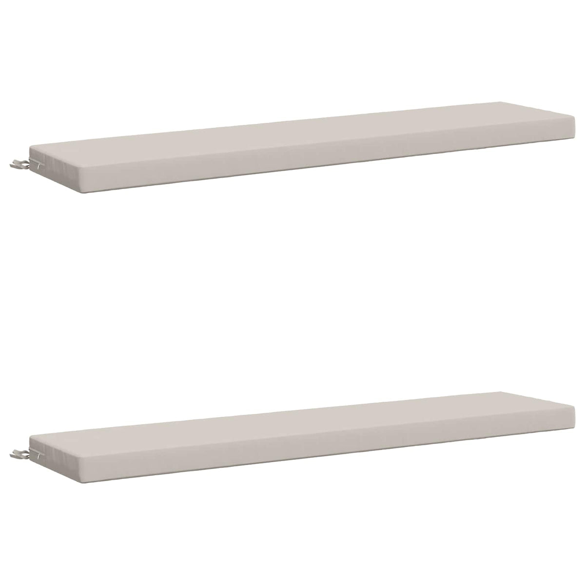 Bench Cushions SOEST 2 pcs 100% Polyester White 180 x 40 x 8 cm