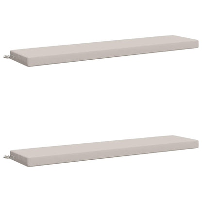 Bench Cushions SOEST 2 pcs 100% Polyester White 180 x 40 x 8 cm