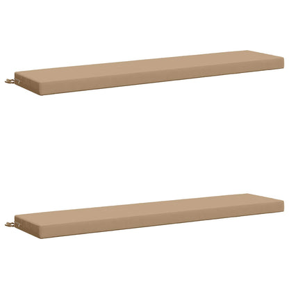 Bench Cushions SOEST 2 pcs 100% Polyester Sand 180 x 40 x 8 cm