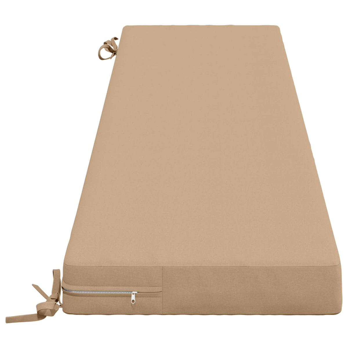 Bench Cushions SOEST 2 pcs 100% Polyester Sand 180 x 40 x 8 cm
