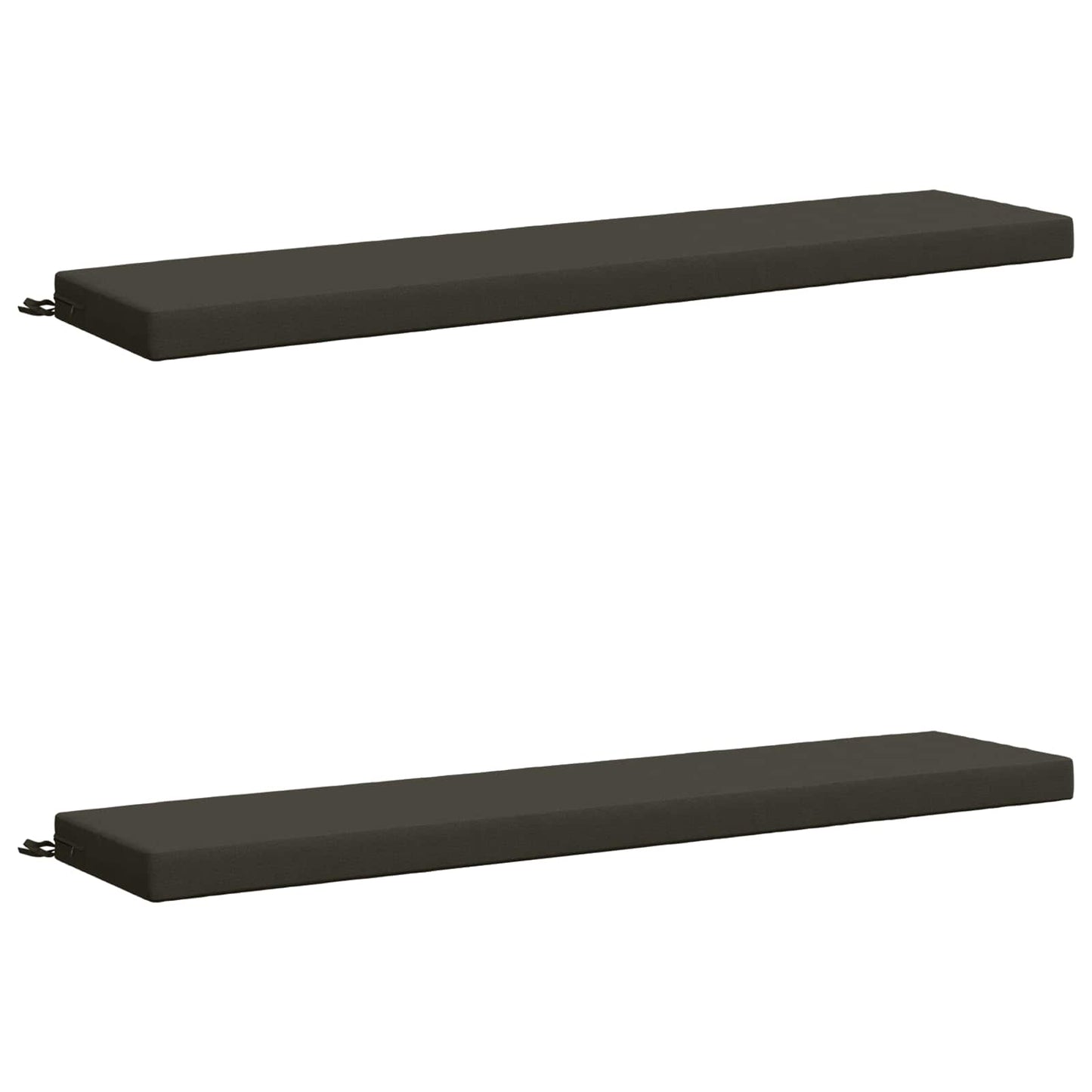 2-Piece Bench Cushions SOEST 2 pcs 100% Polyester Anthracite