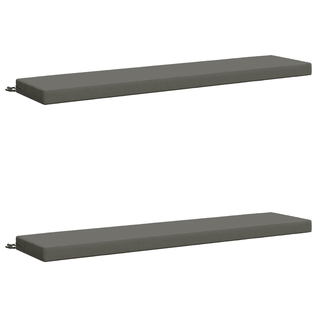 Bench Cushions SOEST 2 pcs 100% Polyester Grey 180 x 40 x 8 cm