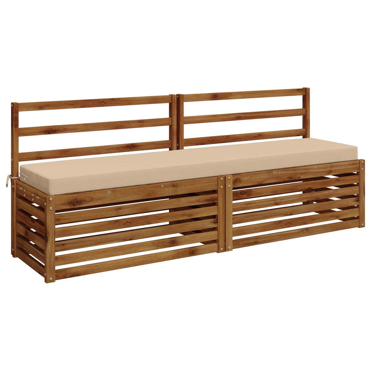 Bench Cushion SOEST 100% Polyester Cream 180 x 40 x 8 cm