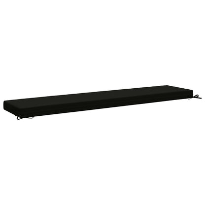 Bench Cushion SOEST 100% Polyester Black 180 x 40 x 8 cm