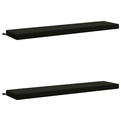 Bench Cushions SOEST 2 pcs 100% Polyester Black 180 x 40 x 8 cm