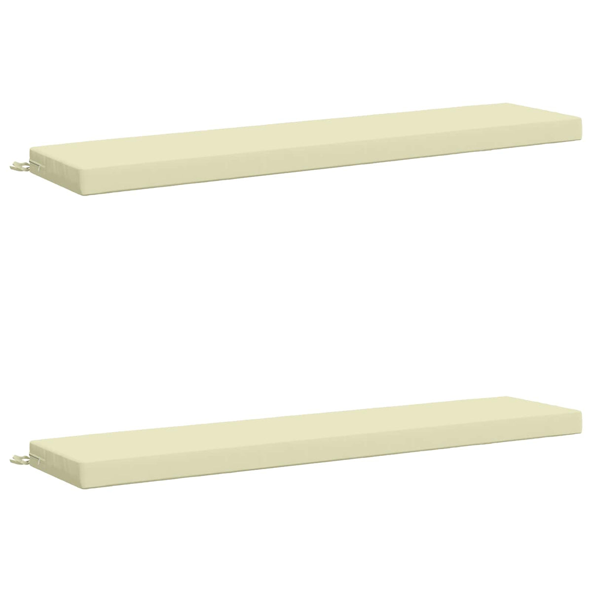 Bench Cushions SOEST 2 pcs 100% Polyester Cream 180 x 40 x 8 cm