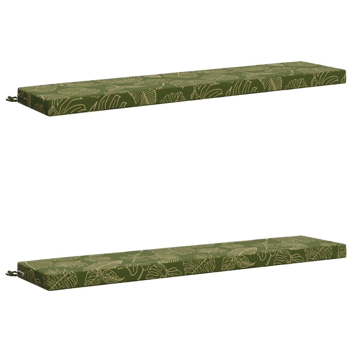 Bench Cushions SOEST 2 pcs 100% Polyester Leaf Design