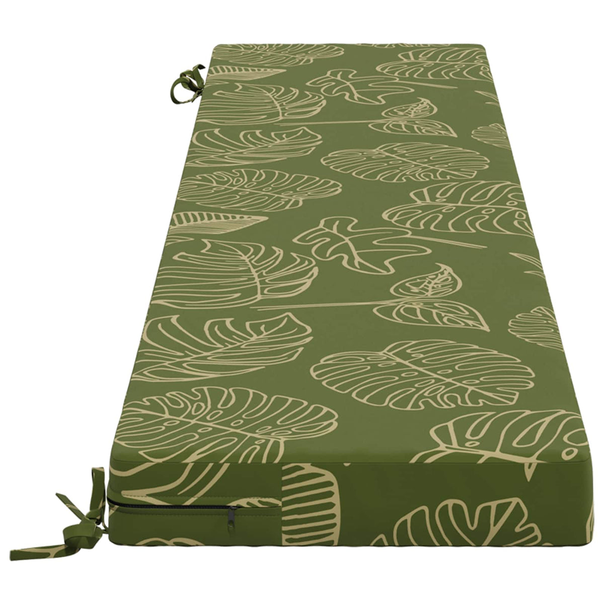 Bench Cushions SOEST 2 pcs 100% Polyester Leaf Design