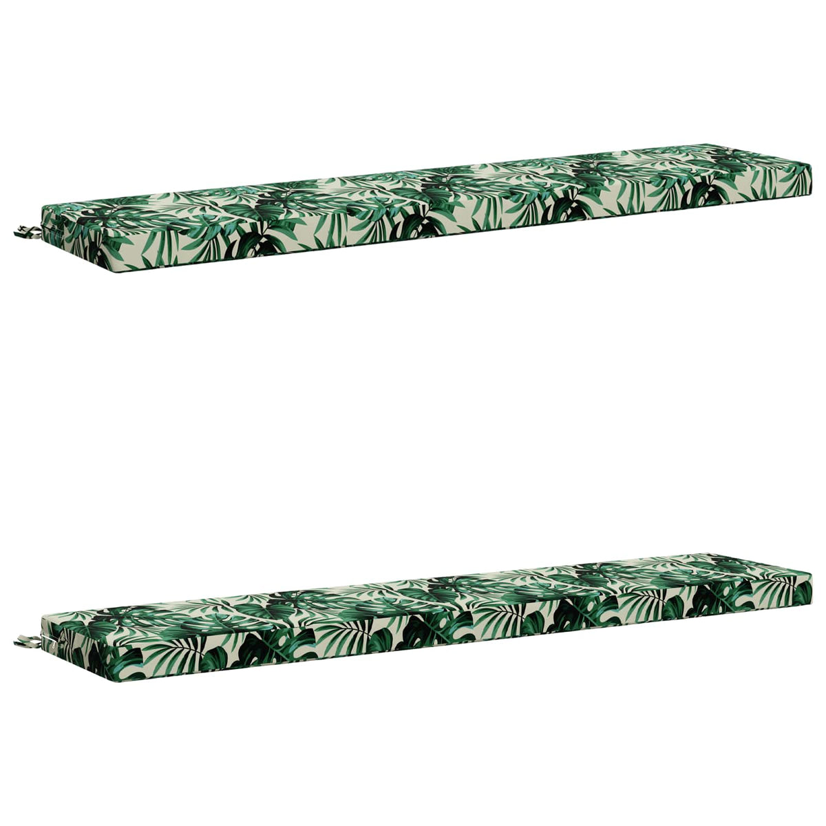 Bench Cushions SOEST 2 pcs 100% Polyester Leaf Pattern