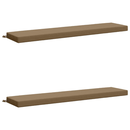 Bench Cushions SOEST 2 pcs 100% Polyester Taupe 180 x 40 x 8 cm