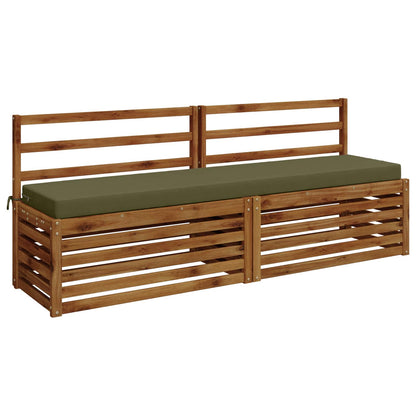 Bench Cushions SOEST 2 pcs 100% Polyester Olive Green