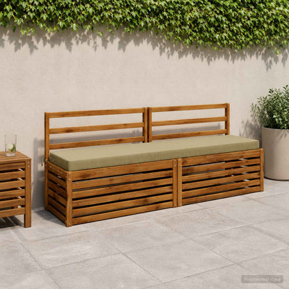 Bench Cushion SOEST 100% Polyester Light Green 200 x 40 x 8 cm