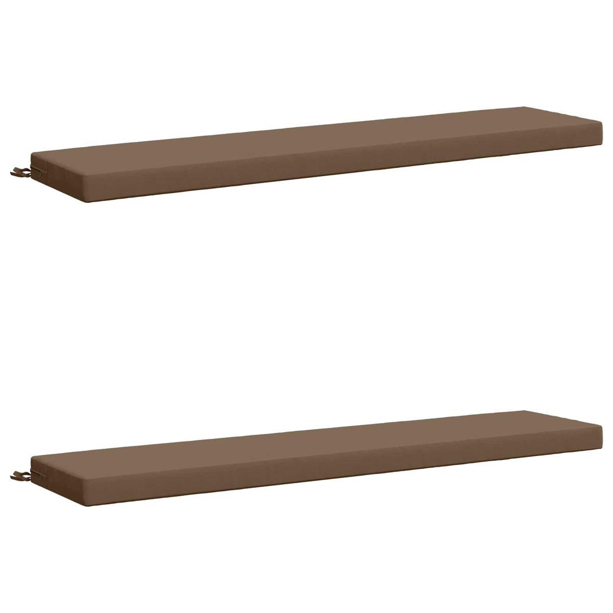 2-Piece Bench Cushions SOEST 2 pcs 100% Polyester Taupe