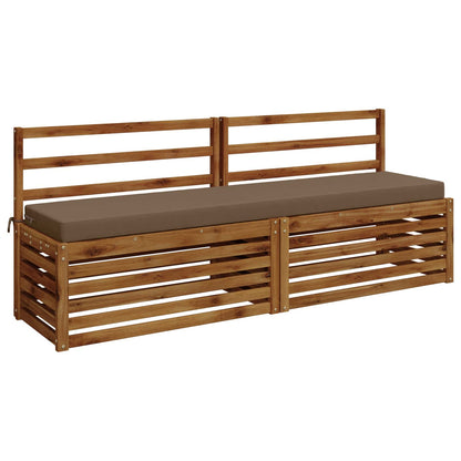 2-Piece Bench Cushions SOEST 2 pcs 100% Polyester Taupe