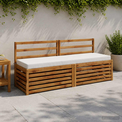 Bench Cushions SOEST 2 pcs 100% Polyester White 200 x 40 x 8 cm