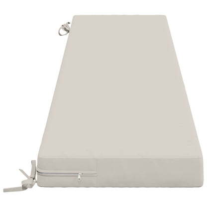 Bench Cushion SOEST 100% Polyester White 200 x 40 x 8 cm