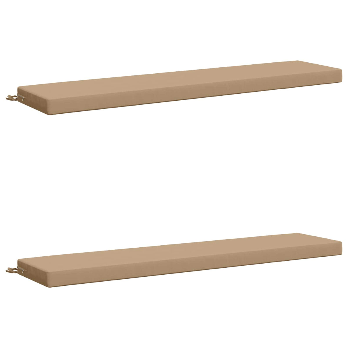 Bench Cushions SOEST 2 pcs 100% Polyester Sand 200 x 40 x 8 cm