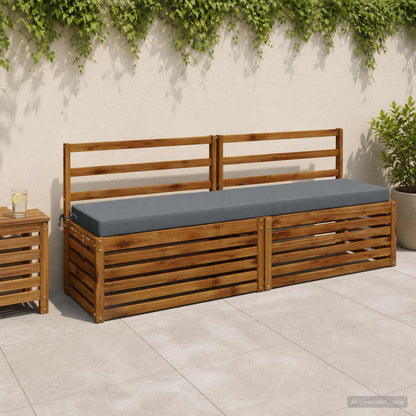2-Piece Bench Cushions SOEST 2 pcs 100% Polyester Blue