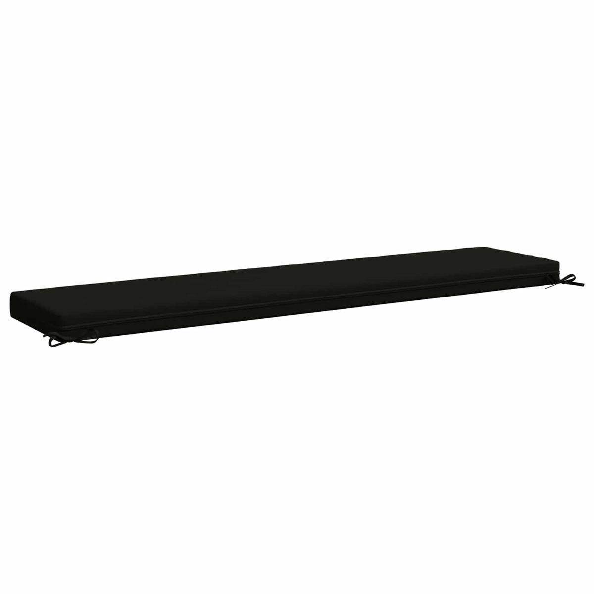 Bench Cushions SOEST 2 pcs 100% Polyester Black 200 x 40 x 8 cm