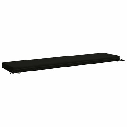 Bench Cushions SOEST 2 pcs 100% Polyester Black 200 x 40 x 8 cm