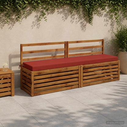 Bench Cushion SOEST 100% Polyester Red 200 x 40 x 8 cm