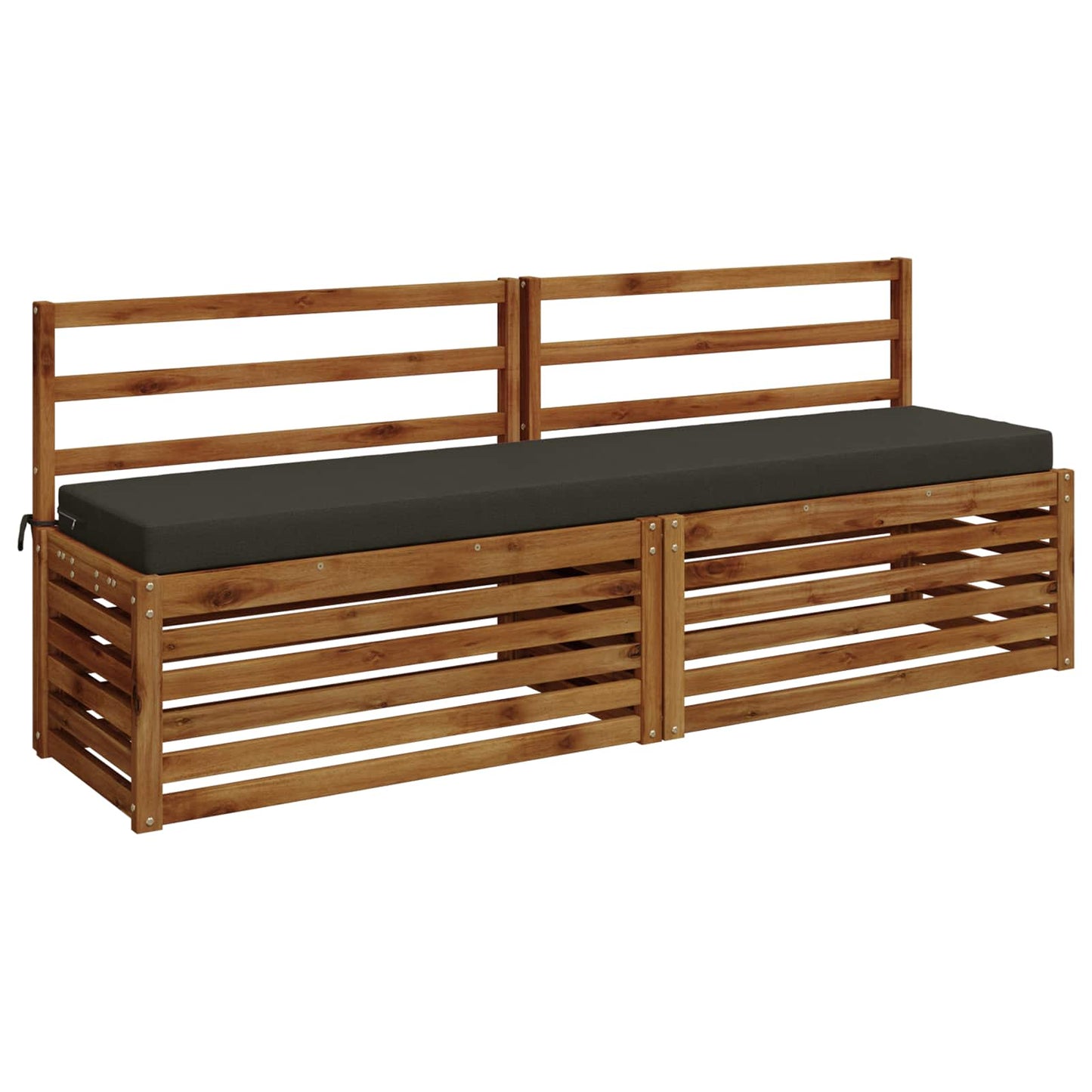 Bench Cushion SOEST 100% Polyester Anthracite 200 x 40 x 8 cm