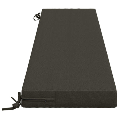 Bench Cushion SOEST 100% Polyester Anthracite 200 x 40 x 8 cm