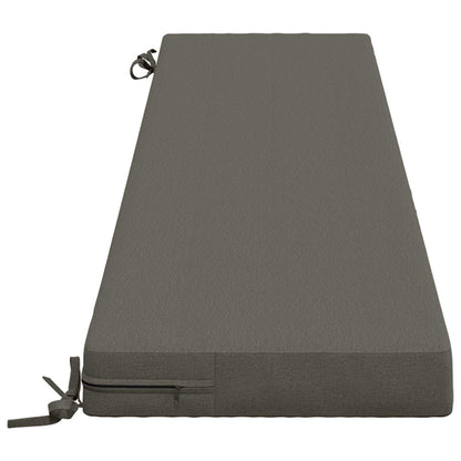 Bench Cushion SOEST 100% Polyester Grey 200 x 40 x 8 cm