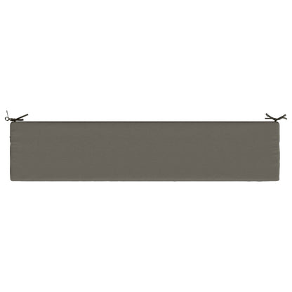 Bench Cushion SOEST 100% Polyester Grey 200 x 40 x 8 cm