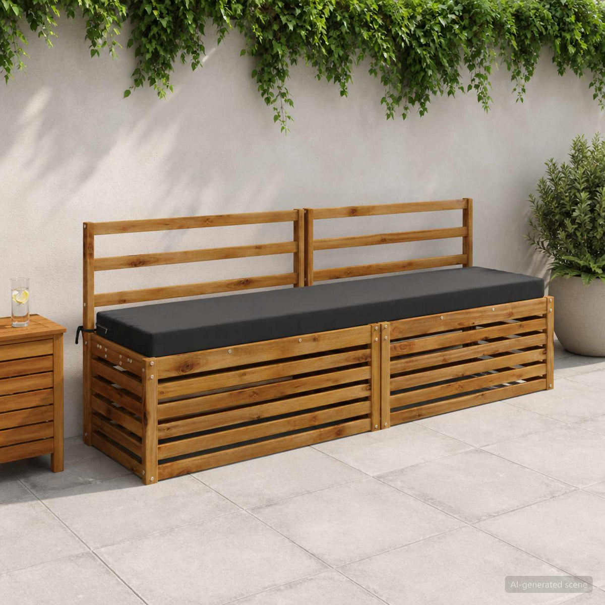 Bench Cushions SOEST 2 pcs 100% Polyester Anthracite
