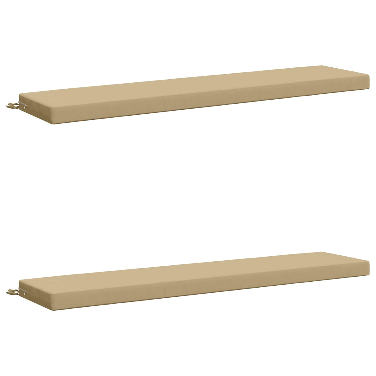 Bench Cushions SOEST 2 pcs 100% Polyester Beige 200 x 40 x 8 cm