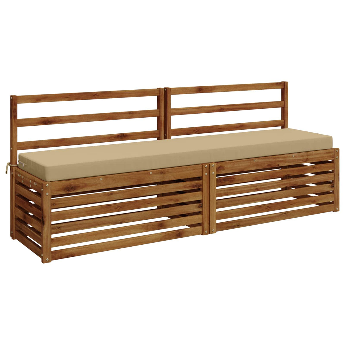 Bench Cushions SOEST 2 pcs 100% Polyester Beige 200 x 40 x 8 cm