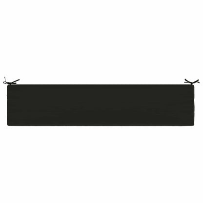 Bench Cushion SOEST 100% Polyester Black 200 x 40 x 8 cm