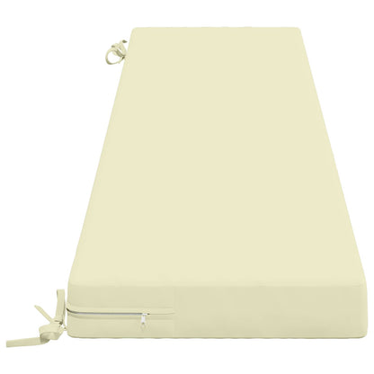 Bench Cushions SOEST 2 pcs 100% Polyester Cream 200 x 40 x 8 cm