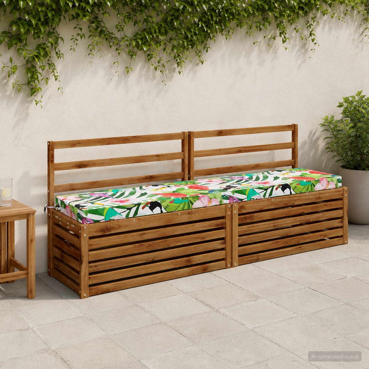 2-Piece Bench Cushions SOEST 2 pcs 100% Polyester Multicolour