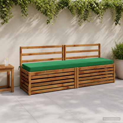 Bench Cushion SOEST 100% Polyester Green 200 x 40 x 8 cm
