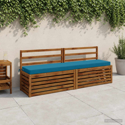 Bench Cushion SOEST 100% Polyester Light Blue 200 x 40 x 8 cm