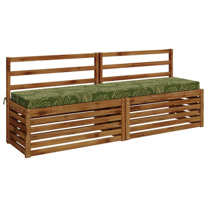 Bench Cushion SOEST 100% Polyester Leaf Design 200 x 40 x 8 cm