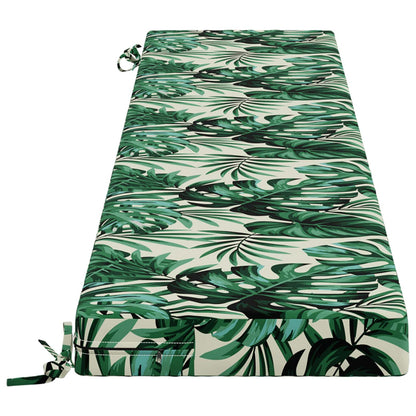 Bench Cushion SOEST 100% Polyester Leaf Pattern 200 x 40 x 8 cm