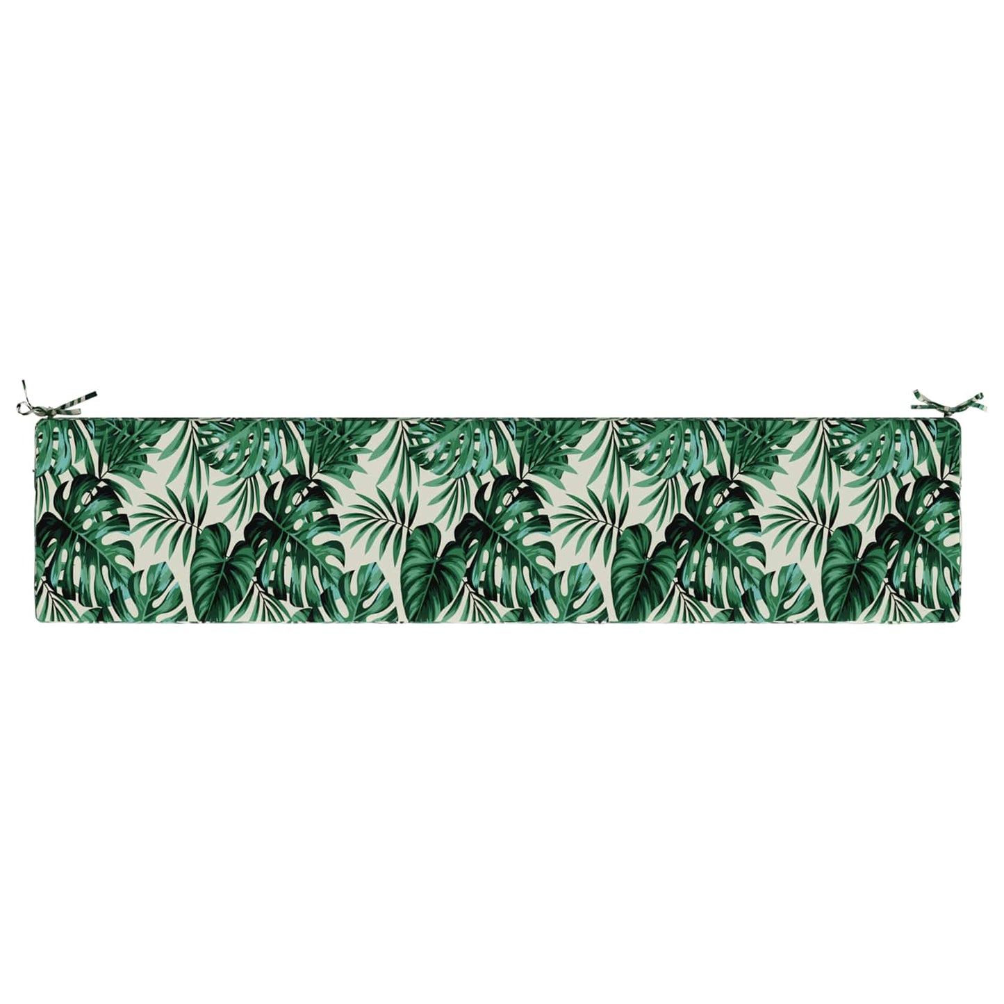 Bench Cushion SOEST 100% Polyester Leaf Pattern 200 x 40 x 8 cm