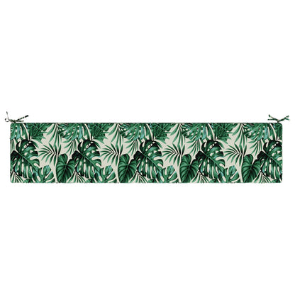 Bench Cushion SOEST 100% Polyester Leaf Pattern 200 x 40 x 8 cm