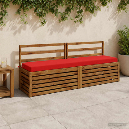 Bench Cushion SOEST 100% Polyester Red 200 x 40 x 8 cm