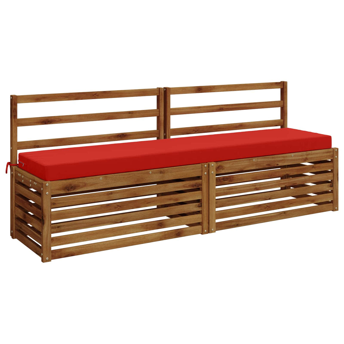 Bench Cushion SOEST 100% Polyester Red 200 x 40 x 8 cm